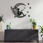 Ay Kızı Ahşap Duvar Dekoru - Görsel 2