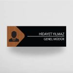 ahşap kapı isimliği