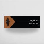 ahşap wc kapı isimliği