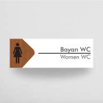 Ahşap Ofis Kapı İsimliği 23x8 Cm Beyaz - Görsel 3